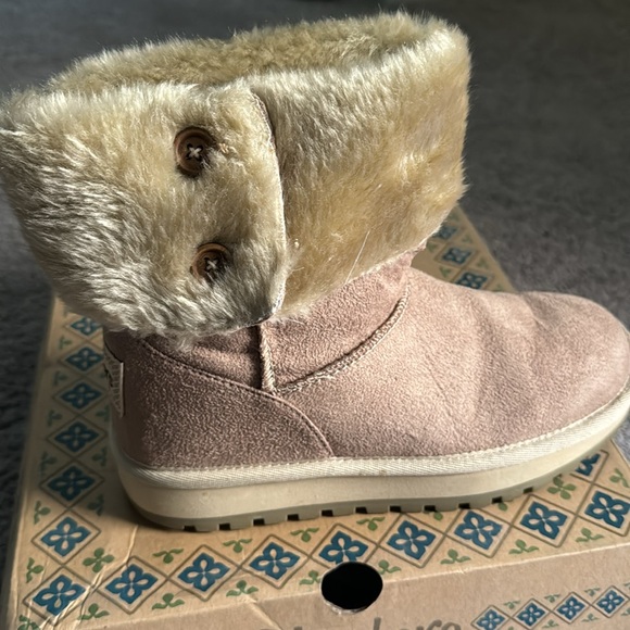 Skechers Australia Boiling Point Faux Fur Boots Button Booties Snow Sand Tan 6 - Picture 8 of 11
